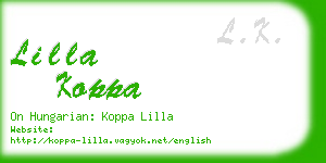 lilla koppa business card